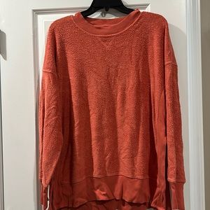 Aerie fuzzy crew neck sweatshirt